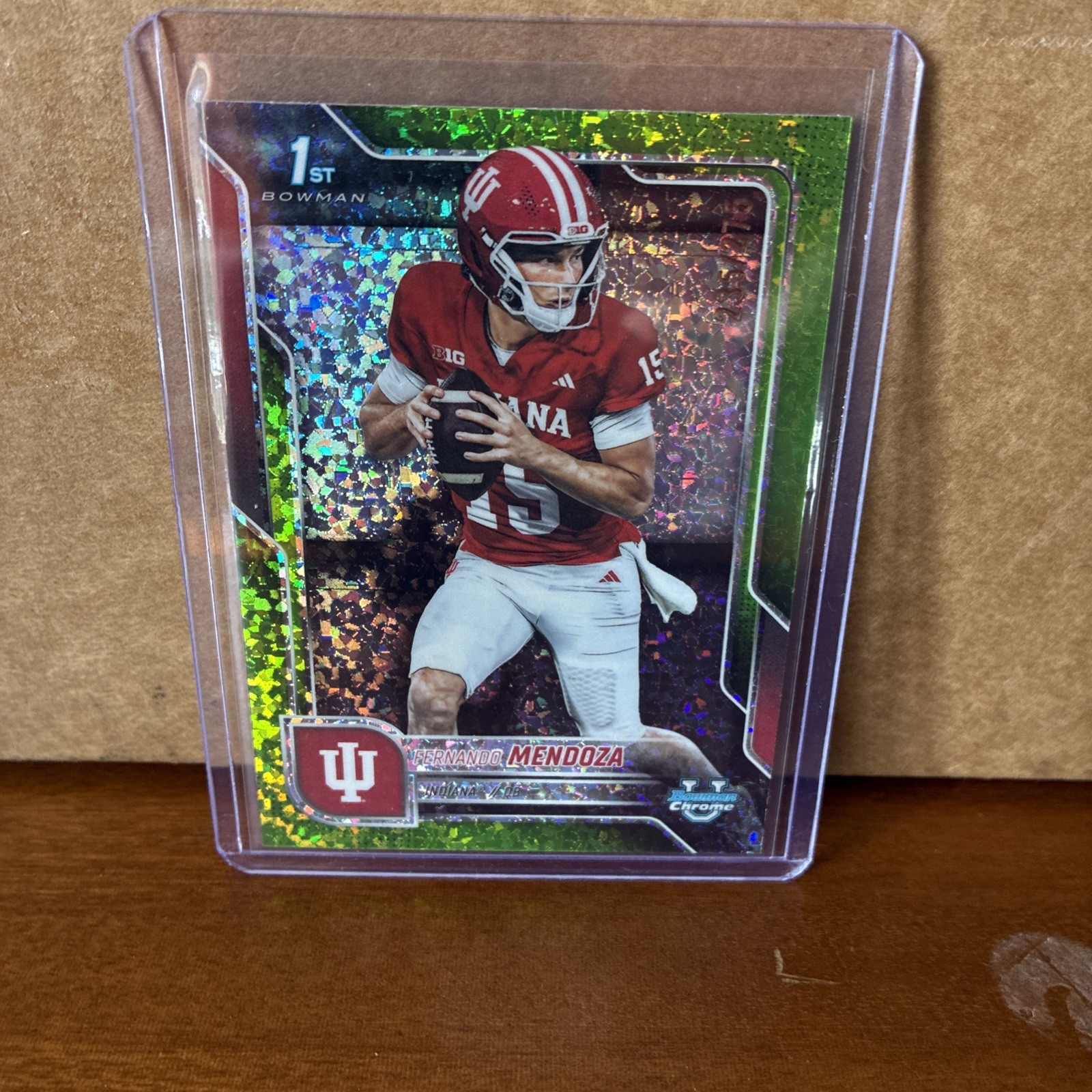 2025 Bowman U Chrome Fernando Mendoza #109 Lime Green MiniDiamond Refractor /275