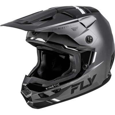 Fly Racing Kinetic Verdict Motorcycle Helmet - Grey / Black / White