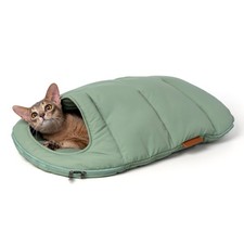 Cat Sleeping Bag, Pet Bed Cave Cat Sleep Zone Cuddle Cave Covered Warm Pad So...