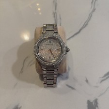 Michael Kors Camille MK5869 Silver-Tone Full Crystal Pave Glitz Chronograph Watc