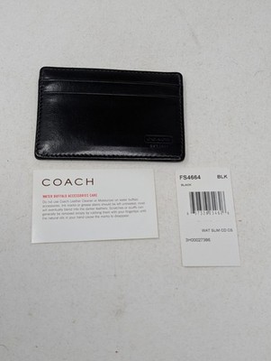 NWOT Coach Vintage Water buffalo Slim card case holder wallet