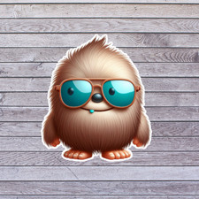 Bigfoot Sticker Vinyl Decal Cute Sasquatch Sunglasses Cartoon Monster