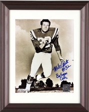 Mike Curtis signed Baltimore Colts NFL 8x10 Photo #32 minor dings Framed - COA