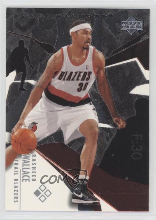 2003-04 Upper Deck Black Diamond Single Diamond Rasheed Wallace #30 0q0