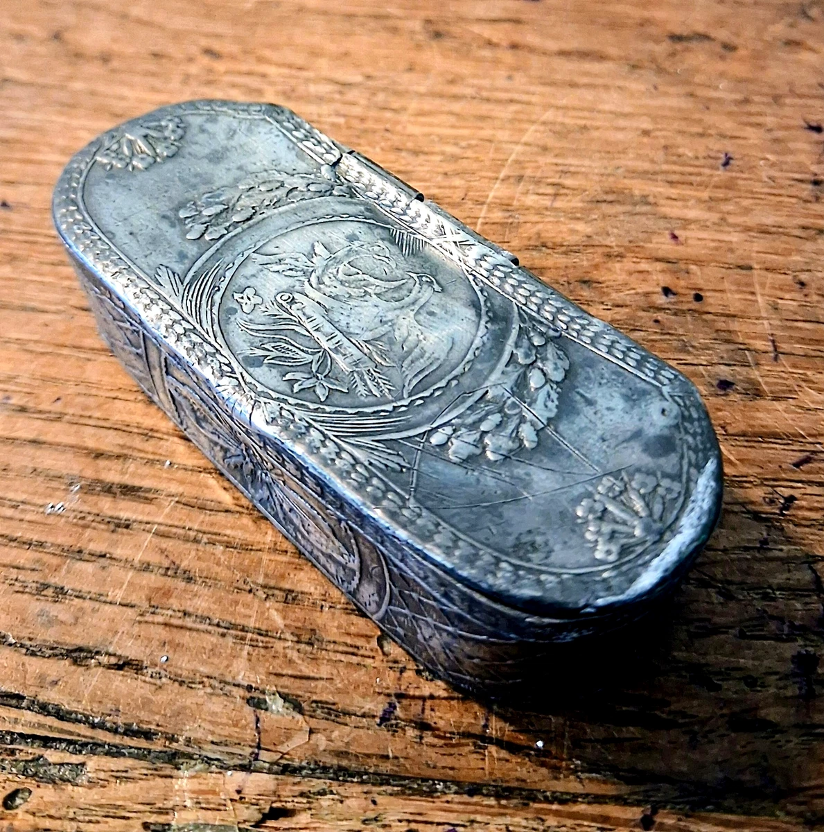 Ancien Récipient En étain – Fabrication Anglaise, Vintage