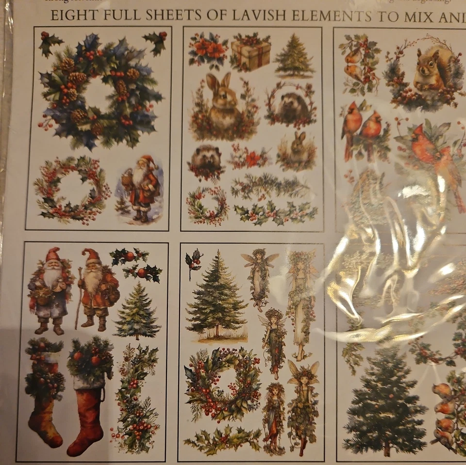 New IOD Transfers "Yuletide" Christmas Holiday with Rub On Applicator - Image 3 of 4