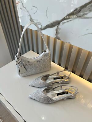 Shoes And Bag Set Matching Sandals Rhinestone Party Luxury