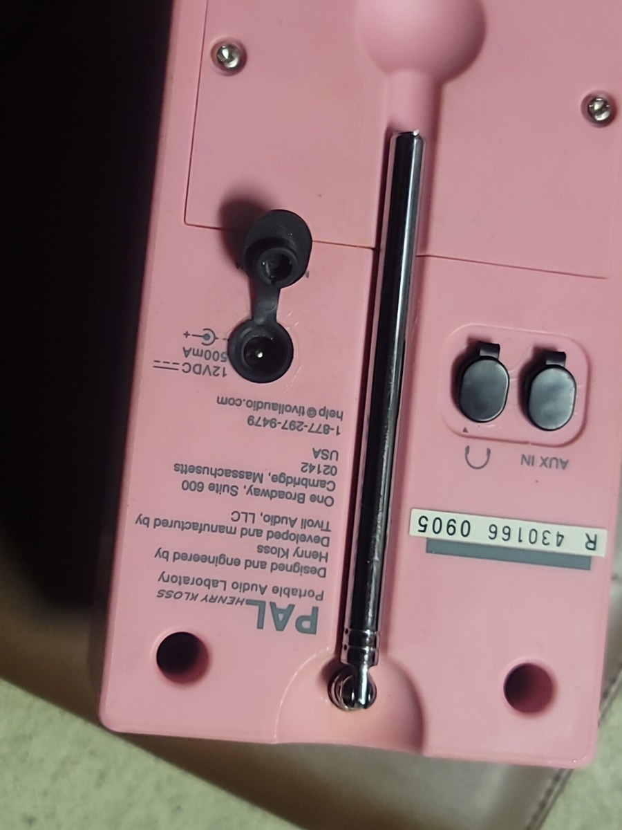 Tivoli Audio PAL Radio Henry Kloss w/AC Adaptor Pink Color | eBay