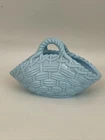 Antique Blue Milk Glass Victorian Basket EAPG Pattern Glass