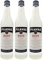 3 Flaschen A 0,7L Pilavas Ouzo Nektar Griechischer Aperitiv Vol. 38%