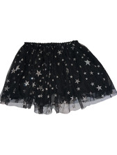Doe A Dear girls black glitter star tulle tutu mini skirt size 5