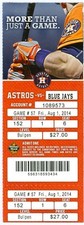 2014 Astros vs Blue Jays Ticket:  Gregorio Petit hit his first career home run