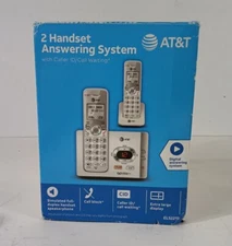 AT&T EL52215 Caller ID/Call Waiting Answering System 2 Cordless Handsets - Mint