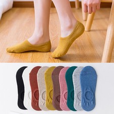 3 Pairs Women Invisible Non-slip Loafer Boat Ankle Low Cut Luxury Cotton Socks