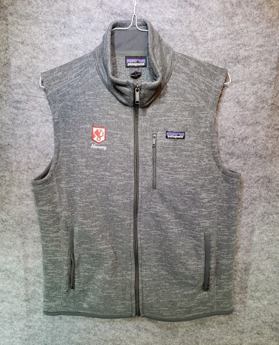 Patagonia Better Sweater Vest Men (L) Dark Gray Fleece 25881 *Company Logo