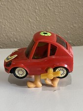 VTG Walking Red Car Wind Up Toy W/ Feet Hong Kong Plastic No. 338 READ