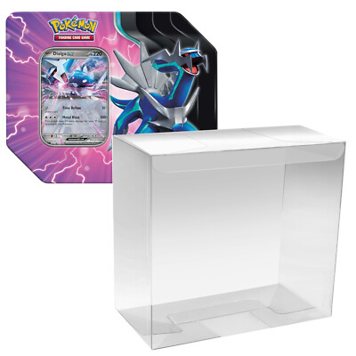 10PC Protector For POKEMON TCG Tin Protecting Case Heavy Duty! Fits Sideways Tin