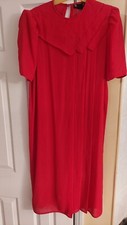 NWT Vintage Ladies Red Sheer Polyester dress vintage red size S