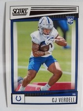 CJ VERDELL COLTS ROOKIE 2022 PANINI/SCORE CARD #392