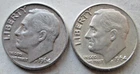 1964 P&D ROOSEVELT DIMES, X90% SILVER, XF CONDITION, NOT CLEANED, CIRCULATED