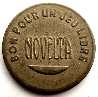BELGIUM, NOVELTA BON POUR UN JEU LIBRE Gaming Token 24.6mm 6g Brass K7.3