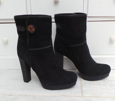 MISS SIXTY 60'S REAL SUEDE LEATHER ANKLE HIGH HEEL BOOTS SIZE OR