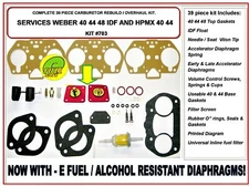  WEBER 40-44-48 IDF EFUEL CARBURETOR REBUILD KIT W/FLOAT HPMX 40 - 44 RADKE 703 