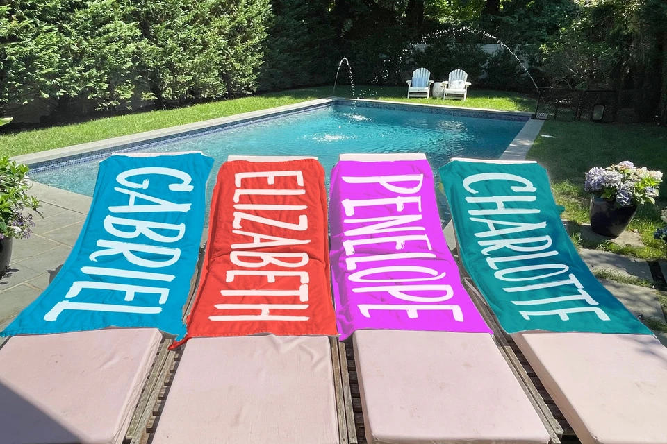 Personalized Beach Towel | Bath Towel | Pool Towel | Bridal | Vacation - Image 3 of 4