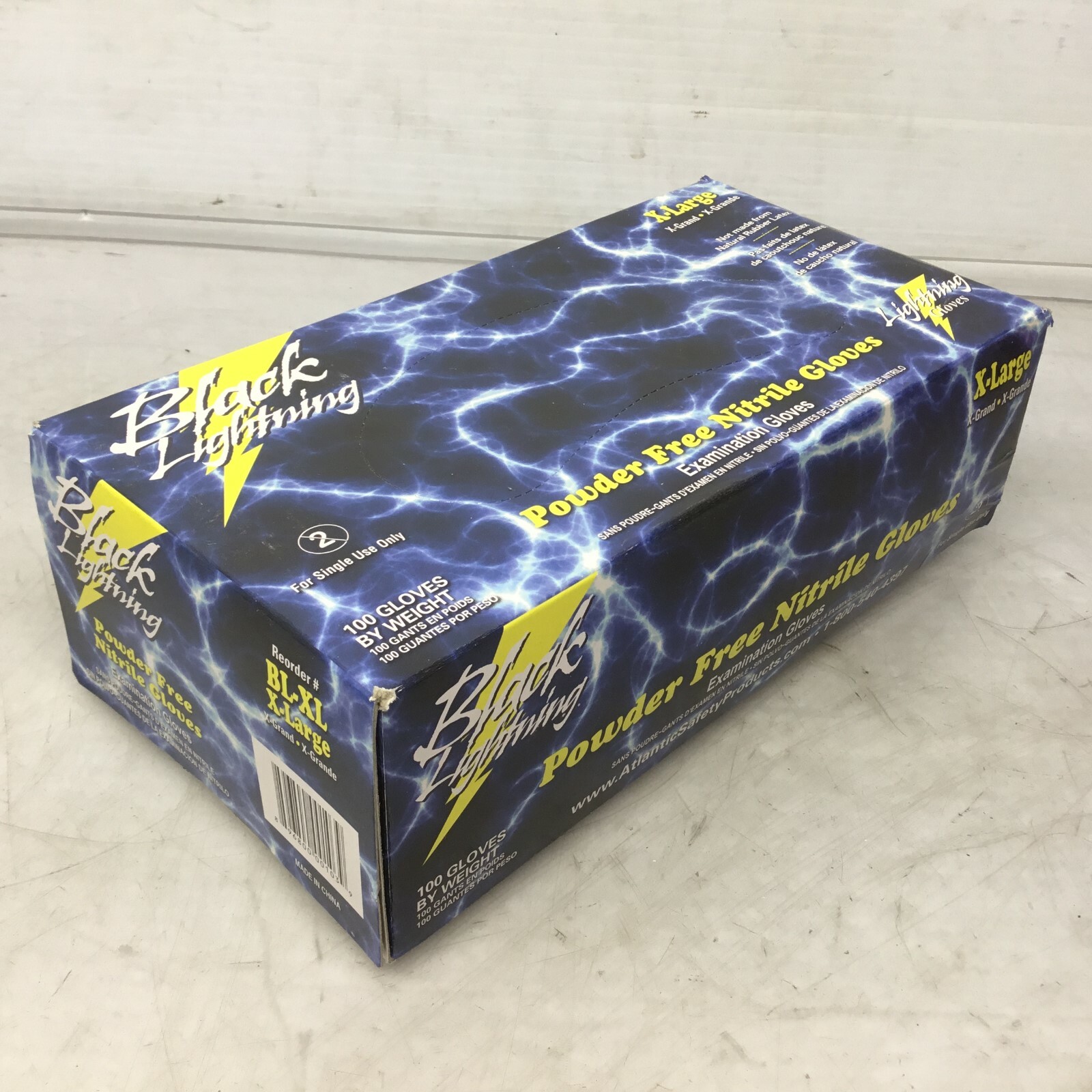 Black Lightning Gloves, XL, box of 100 gloves 896800001039 eBay