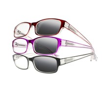 Translucent Frame Transition Photochromic Sun Reading Glasses UV400 Sunglasses