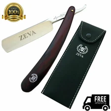NEW ZEVA PREMIUM QUALITY MEN SHAVE READY STRAIGHT SHAVING RAZOR RASOI + POUCH 