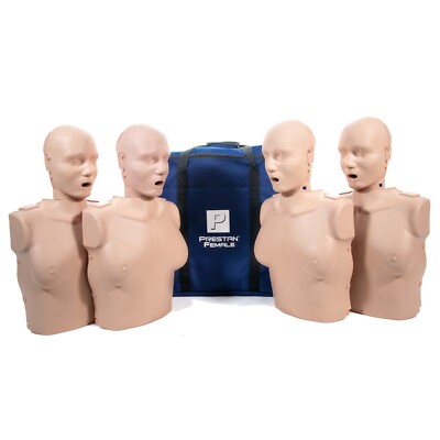 PRESTAN Professional Adult Female Manikin with CPR Feedback, 4-Pack Medium Tone