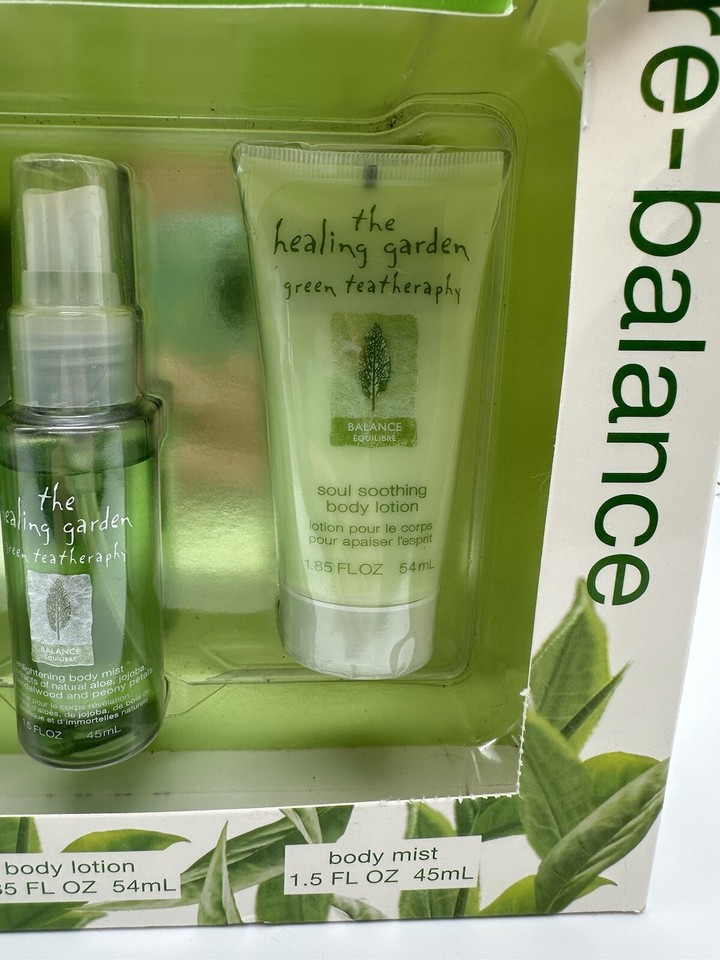 The Healing Garden Green Tea Therapy Travel Lotion, Body Mist, Shower