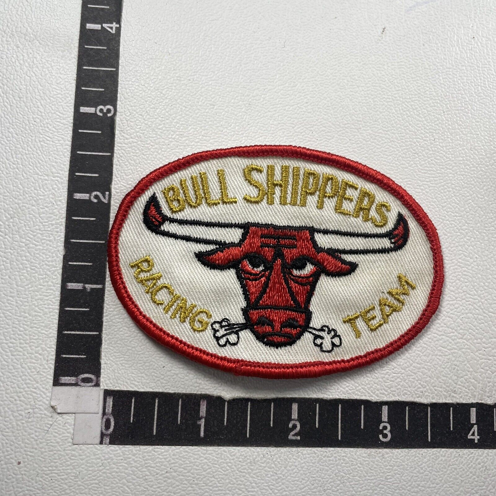 Vtg Ranking TOP1 BULL SHIPPERS RACING 18D6 TEAM Patch Max 80% OFF