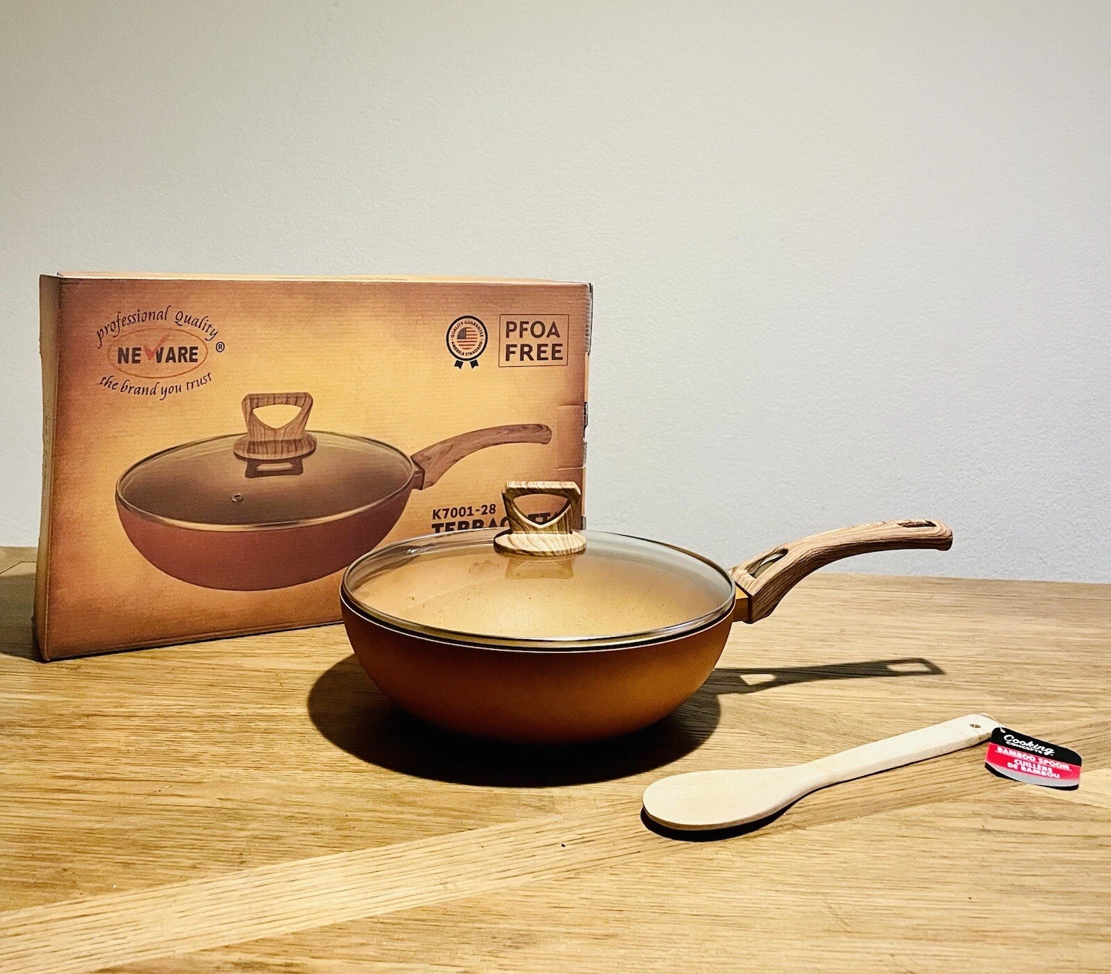 12” Terracotta Wok/Sartén para Saltear de 30cm