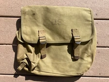 WW2 US Army Military M1936 Musette Shoulder Bag 1943 Field Gear