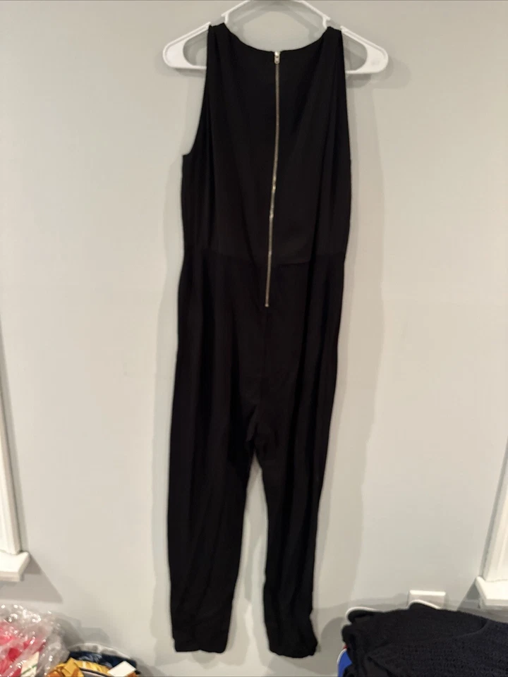 French Connection Women’s Black Pant  Sleeveless Jumpsuit Romper Size 12 - Image 4 of 4