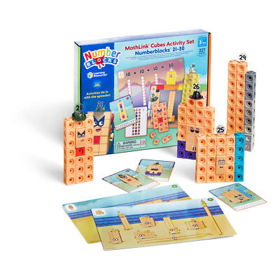Learning Resources MathLink Würfel Zahlenblöcke 21-30 Aktivitätsset für Kinder 