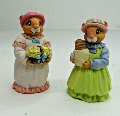Mice Figurines Spring Easter Resin