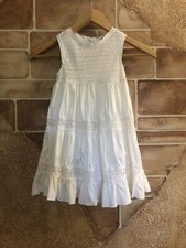 Dolce & Gabbana D&G Junior White Cotton Dress Size 5 Pre-loved