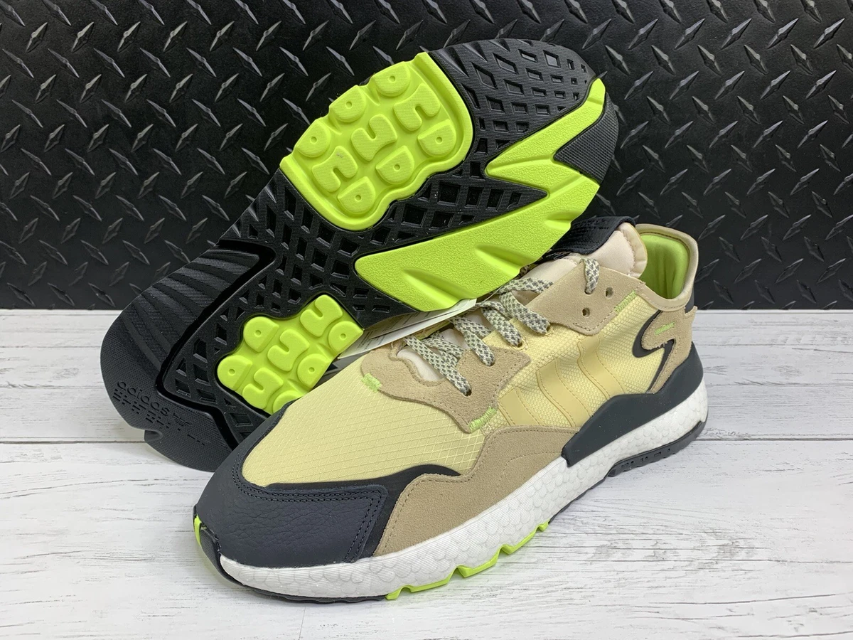 Adidas Originals Nite Jogger Menu0026#039;s 9 'Easy Yellow' Core Black EE5868 |  eBay