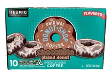 The Original Donut Shop Chocolate Glazed Donut Coffee K Cups Keurig 10 ct 3.3 oz