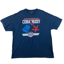 WWE Wrestlemania 31 John Cena VS Rusev Day Miro T-Shirt Mens XXL Blue