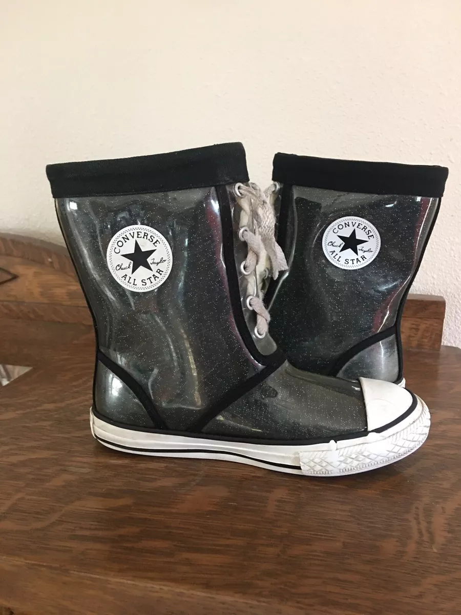 Converse Childrens Unisex Rubber Boots Sz. 12. Black eBay