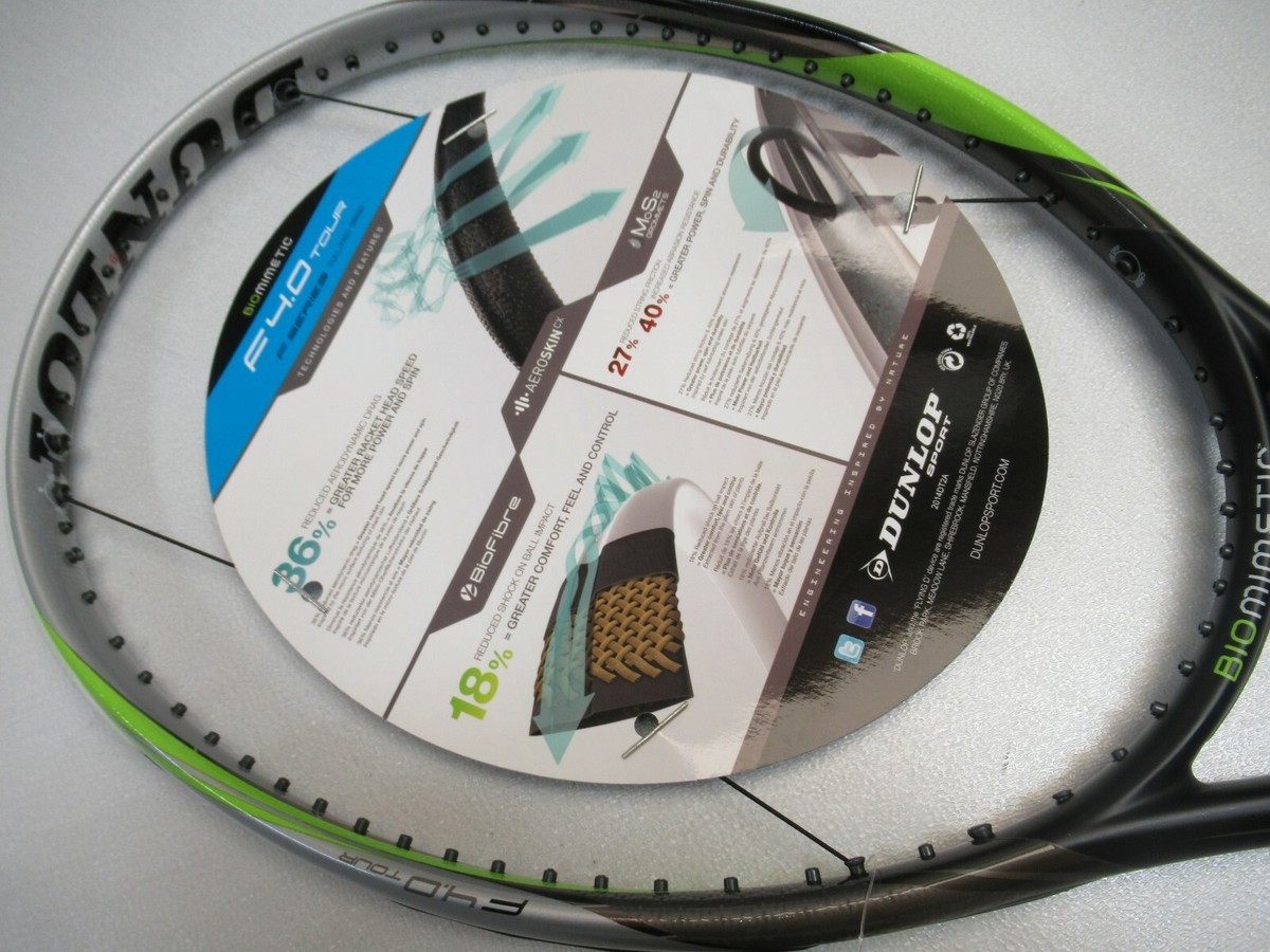 NEW OLD STOCK** DUNLOP BIOMIMETIC F4.0 TOUR TENNIS RACQUET (4 1/4