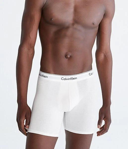 Men's Calvin Klein 3-pack Modern Cotton Stretch Boxer Brief  White/Exact/Black