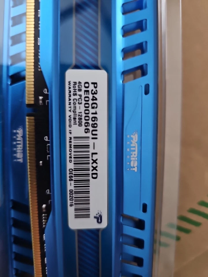 PATRIOT EXTREME MASTERS 3x 4GB DDR3-1600MHz PC3-12800 - Limited Edition - Blue - Image 2 of 2
