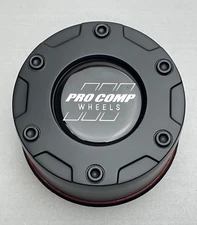 Pro Comp Satin Black Push Thru Wheel Center Cap 742592F2 Resin Logo