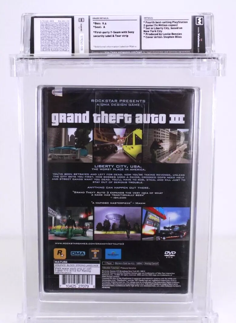 PS2 Playstation 2 GRAND THEFT AUTO: SAN ANDREAS WATA 9.6 Factory Sealed A++