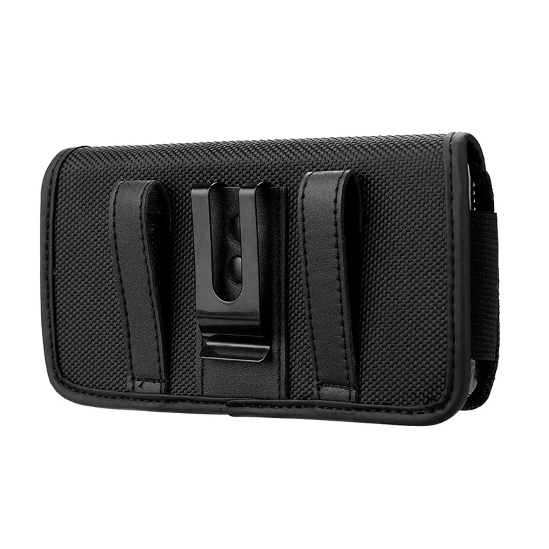 Funda de teléfono para iPhone Samsung Nylon Teléfono Celular Clip de cinturón Soporte Estuche Foto 2 de 4
